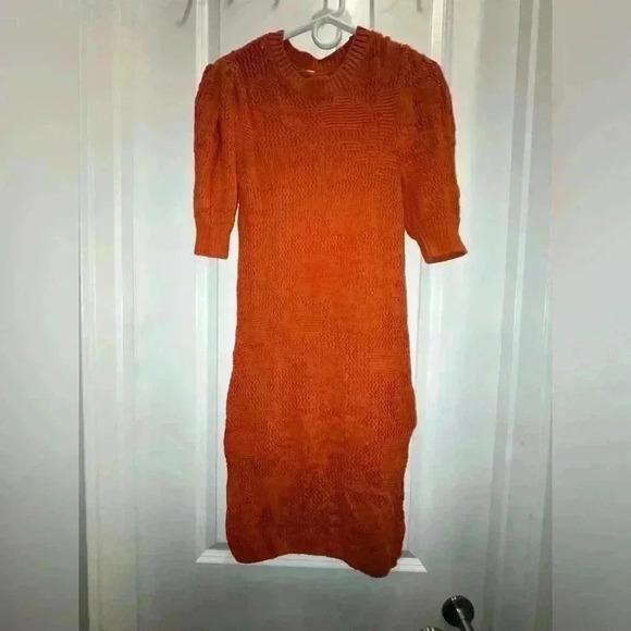 Anthropologie Maeve Pointelle Knit Mini Dress - Picture 3 of 5